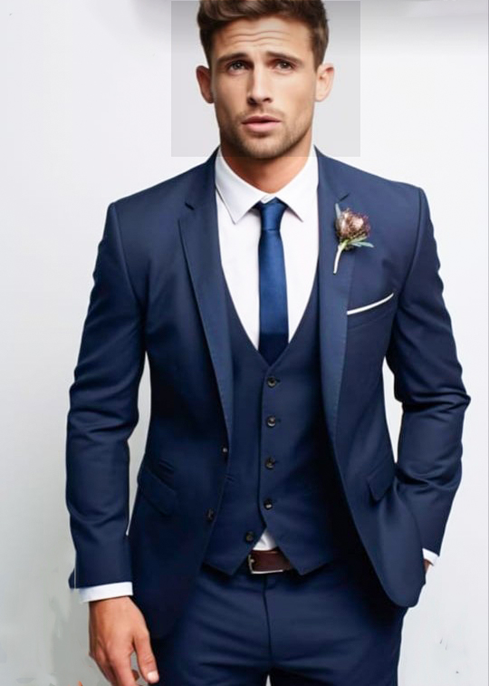 Product Name : Premium Navy Blue Wedding Groom Suit